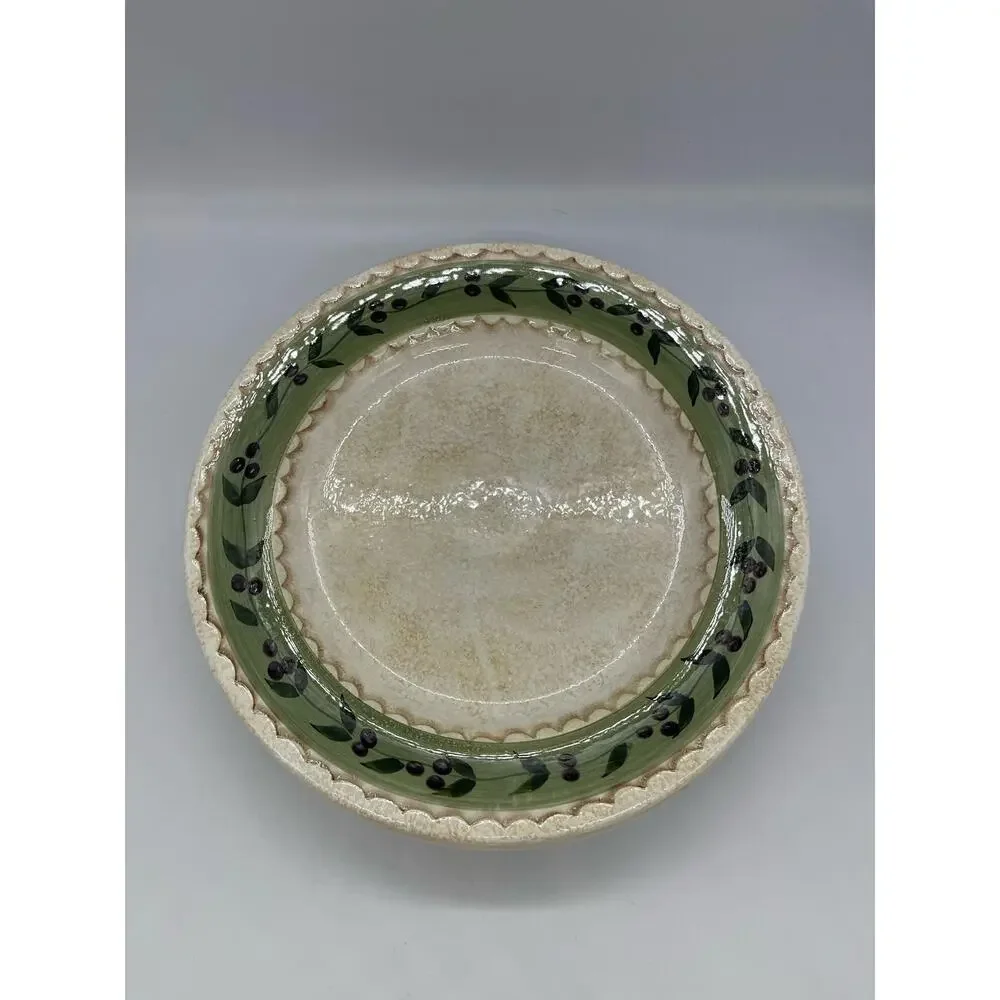 Oneida Oliveto Hand Painted Set of 3 Dinner Plates 11” Olives